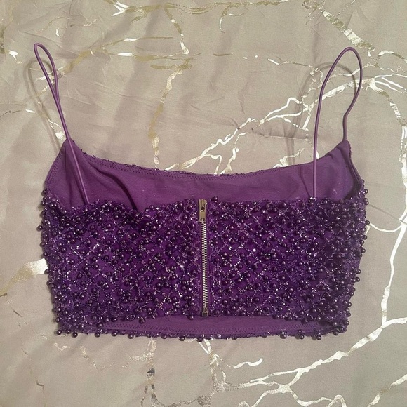 Oh Polly Embellished Purple Co Ord Set - Picture 6 of 7